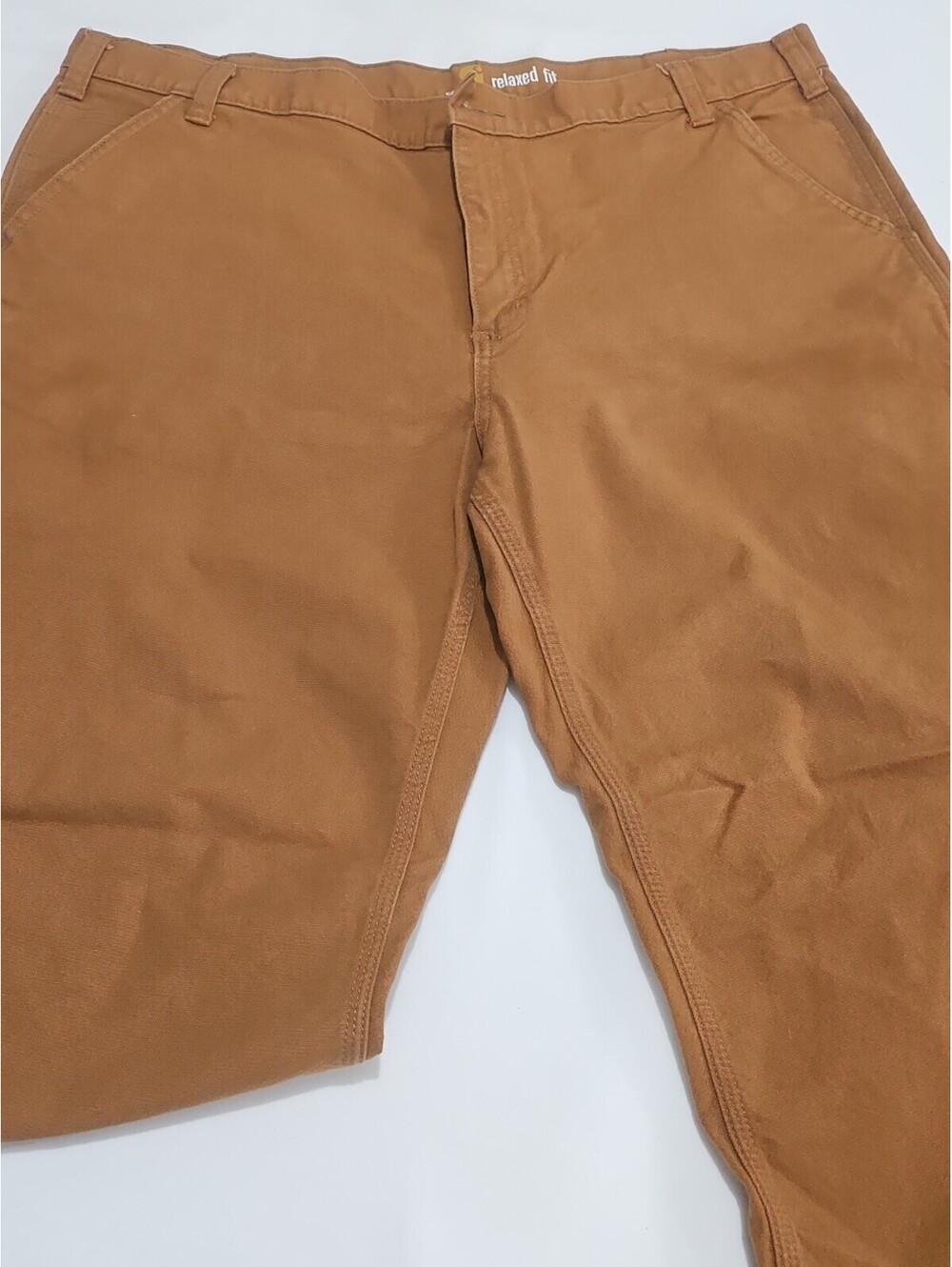 Carhartt Men's Brown‎ Dungaree Pants 42x30 Utility Carpenter Workwear.